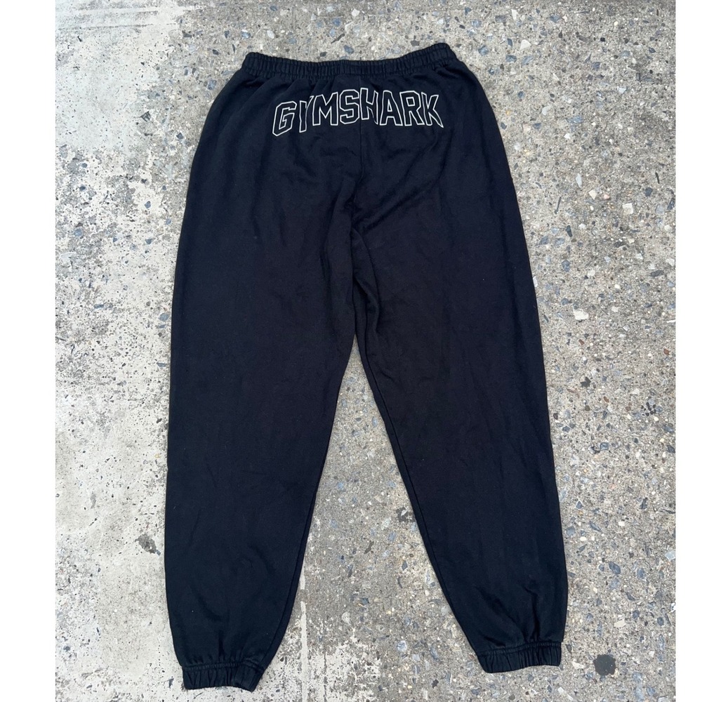Gymshark Strength Dept Mens Joggers Black Sweatpants Size M Spellout Logo